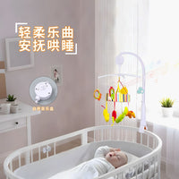 Newborn Crib Musical Toy with Plastic Rattle, Clip Bracket and Hook