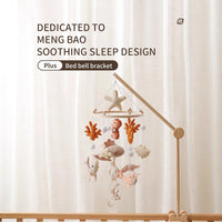 Wooden Crib Mobile with Bracket for Newborn Baby Bed