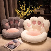 Plush Floor Cushion with Backrest for Bedroom