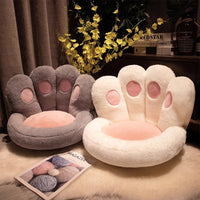 Plush Floor Cushion with Backrest for Bedroom