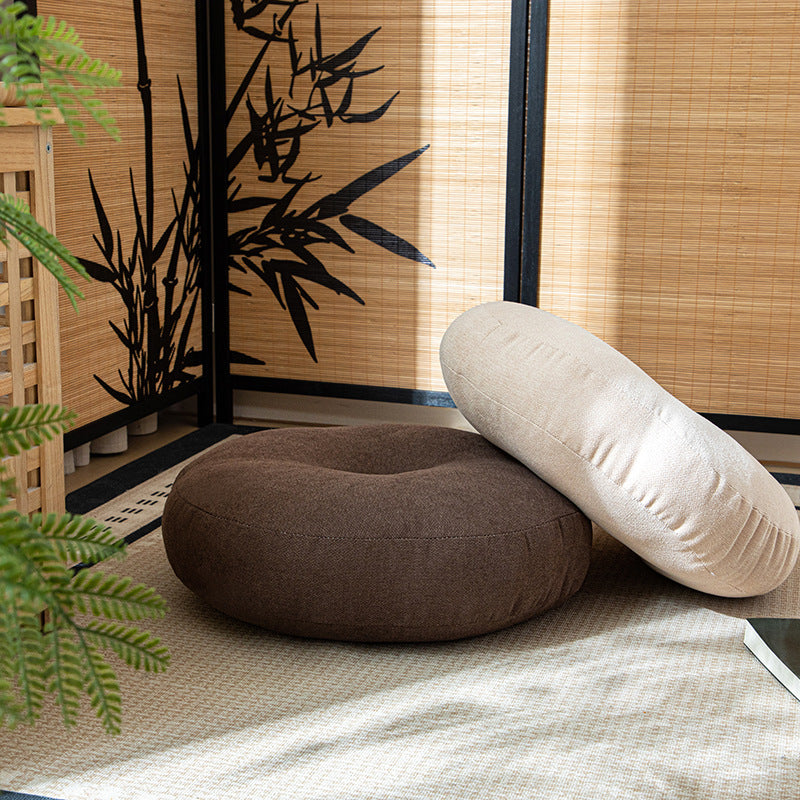Korean Style Round Floor Cushion for Office Chair, Thick, Autumn/Winter