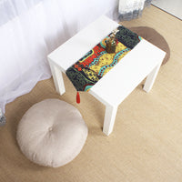 Linen Floor Cushion with Backrest for Balcony