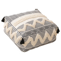 Bohemian Style Floor Cushion with Geometric Pattern