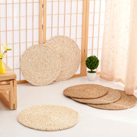 Straw Woven Tatami Floor Cushion with Memory Foam