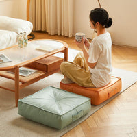 Japanese Style Round Floor Cushion with Tech Fabric Cover