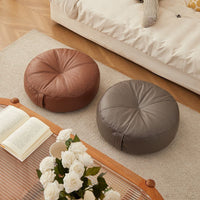 Japanese Style Round Floor Cushion with Tech Fabric Cover