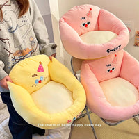Cute Cartoon Lounge Chair Cushion for Dorm, Bay Window, and Tatami