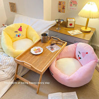 Cute Cartoon Lounge Chair Cushion for Dorm, Bay Window, and Tatami