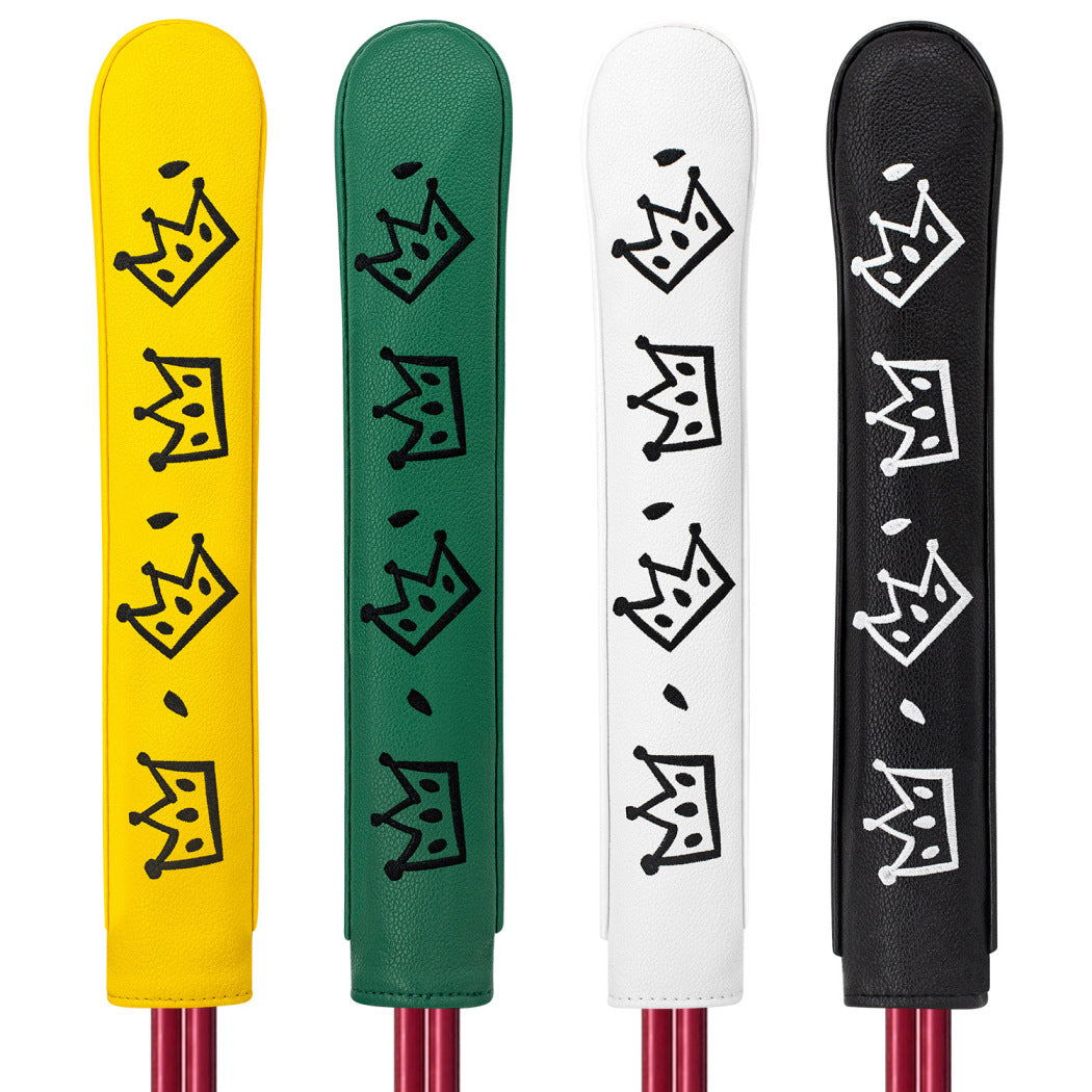 Golf Alignment Stick Cover with Cheese Crown Design