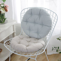 Striped Cotton-Linen Cushion for Office and Tatami Use