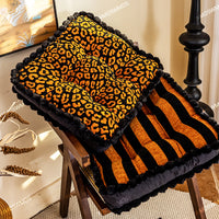 Leopard Print Cushion for Chair, Tatami Mat, Thick Floor Pad