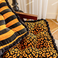 Leopard Print Cushion for Chair, Tatami Mat, Thick Floor Pad
