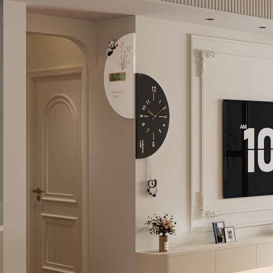 2025 New Double-Sided Corner Wall Clock for Living Room, Modern Minimalist Creative Corner Clock