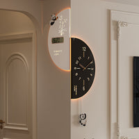 2025 New Double-Sided Corner Wall Clock for Living Room, Modern Minimalist Creative Corner Clock