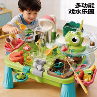 MJL Electric Circulating Water Play Sink with Dishwasher and Fishing Duck Toy for Boys