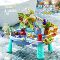 Electric Circulating Water Toy Dishwasher Playset for Kids, Simulation Kitchen Toy