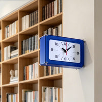 Minimalist Small Rectangular Acrylic Double-Sided Wall Clock