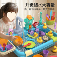 Children's Toy Dishwasher with Water Circulation and Sound/Light Effects