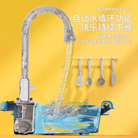 Kids Toy Dishwasher with Circulating Water and Play Kitchen Sink