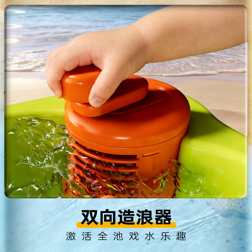 Electric Spray Water Play Table with Simulated Fishing and Dishwasher, Circulating Water, Pretend Play Toy for Kids