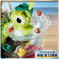 Electric Water Play Kitchen Toy with Dishwasher and Fishing Features