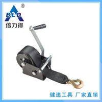 Mini Winch Manual Winch Hand Crank Marine 800 lbs with Webbing KW800 Yacht Winch