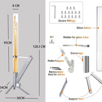 Vertical Wood Burning Rocket Stove for Outdoor Winter Heating