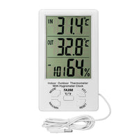 TA298 Indoor Outdoor Thermometer Hygrometer with Probe Sensor, Digital Display