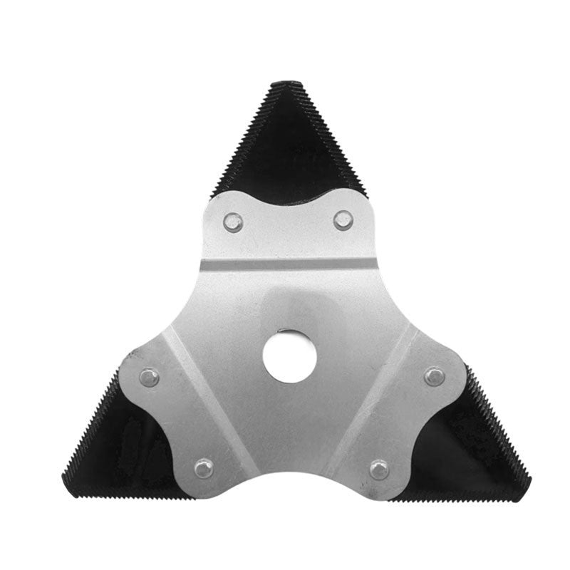 Manganese Steel Quenched Triangular Serrated Lawn Mower Blade, Thickened Garden Replacement Blade