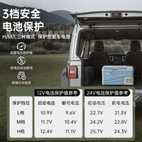 Chigo 28L Car and Home Compressor Refrigerator, 12V/24V/220V, Glacier Blue