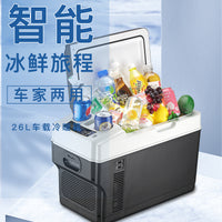 Car Refrigerator with Digital Temperature Control Dual-Core Cooling for Vehicles