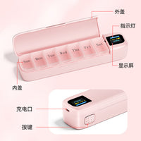 Multifunctional Electronic 7-Day Alarm Pill Box with Smart Reminder