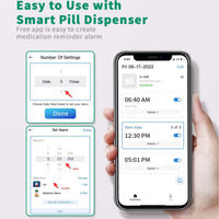 Bluetooth Smart Electronic Pill Box with 28 Compartments and Rotating Tray
