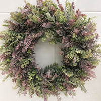 Large Artificial Flocked Eucalyptus Wreath for Door & Wall Decor
