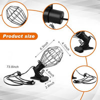 Pet Heat Lamp, Parrot Heating Lamp, Reptile Ceramic Bulb with Anti-Scald Cover, No Light, US Plug