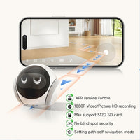 AI Pet Camera Companion Robot with Auto-Follow and Voice Interaction (EU Plug)