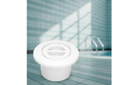 Flush-Mounted Suction Fitting with Flange White Pool Inlet Fitting for Water Circulation