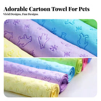 Soft Quick Dry Dog Towel Skin-Friendly Quick Dry Pet Towel Easy to Wring Out for Professional Groomers, Travel, Kennel, Household Cleaning