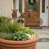 Garden Stake with Animal Figures Sturdy Lawn Ornaments Rustic for Courtyard