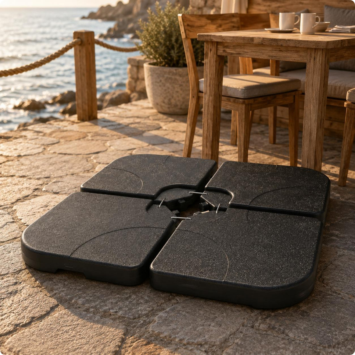 Square Umbrella Base Weighted Water-Fillable Umbrella Base Metal Support Structure Outdoor Equipment