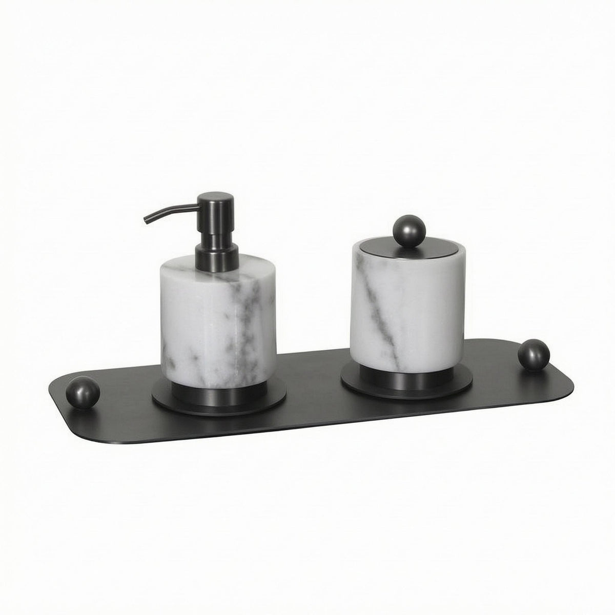 Marble Washroom Set Modern Washroom Tray Set Metallized