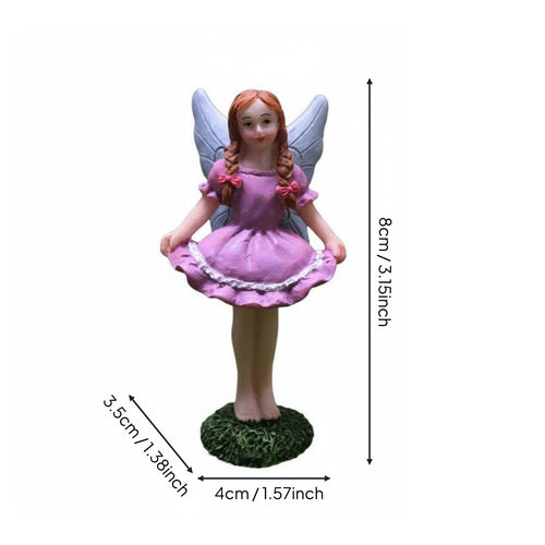 Fairy with a Lifting Skirt Figurine Fairytale Design Miniature Figure Hand-Painted Details for Desktop