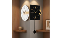 Double Sided Corner Wall Clock Geometric for Hallway, Entryway