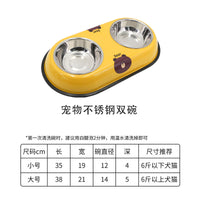 Stainless Steel Double Pet Bowl for Food and Water, Non-Slip Dog and Cat Feeder