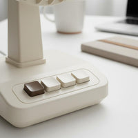 Retro Desktop Fan Small-Sized Design Type-C Battery-Powered Fan Adjustable Speed Motorless Engine for Dorm Room, Travel