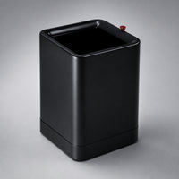 Compact Square Trash Bin Glossy Open Top Waste Bin Space Saving Square Wastebasket Low-Height for Office, Bathroom, Bedroom, Kitchen