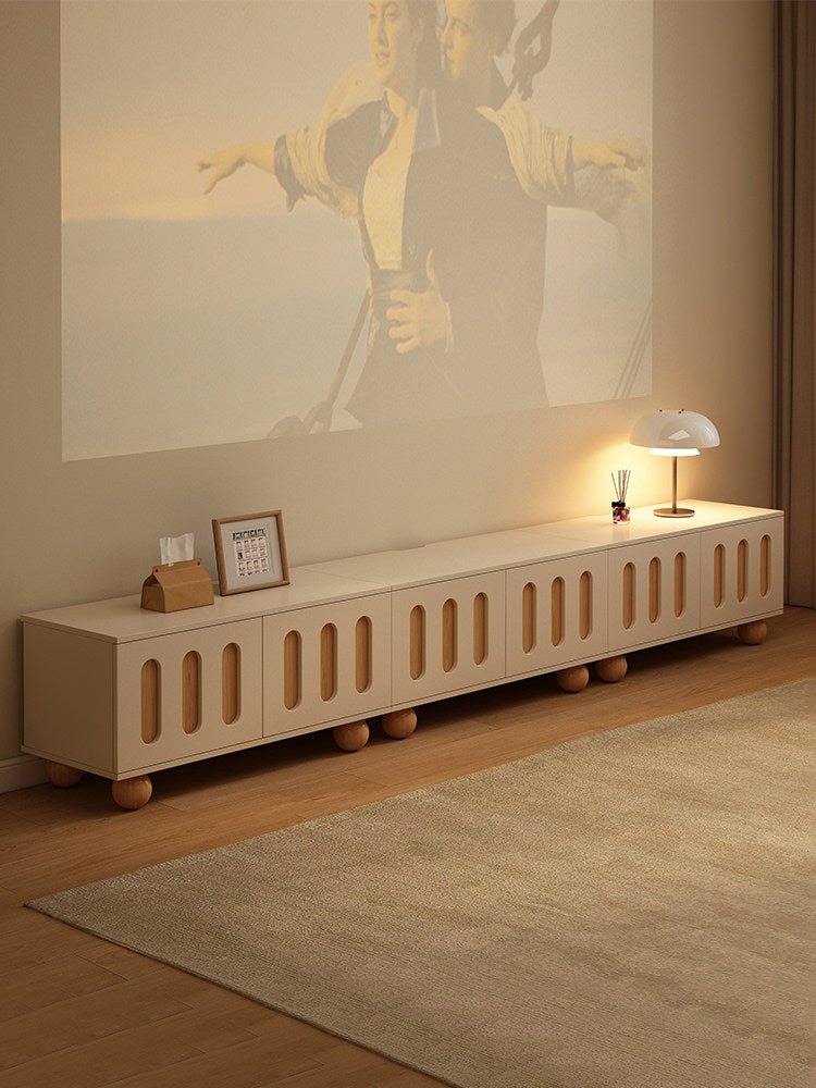Cream Style TV Cabinet Living Room Home Storage Cabinet Integrated 2026 New Small Apartment Floor TV Stand