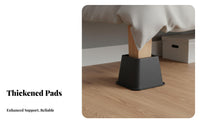 Thickened Plastic Bed Riser High Load Capacity Heavy Duty Bed Riser Stable Wide Base Sofa Leg Extender Anti-Slip Grip for Homeowners, Apartment Dwellers, Taller Individuals, Bedroom, Living Room, Home Office