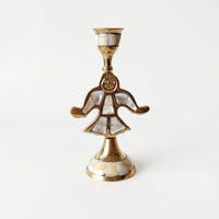 Brass Candle Holder, Retro Aesthetic for Home Decor & Business Gifts