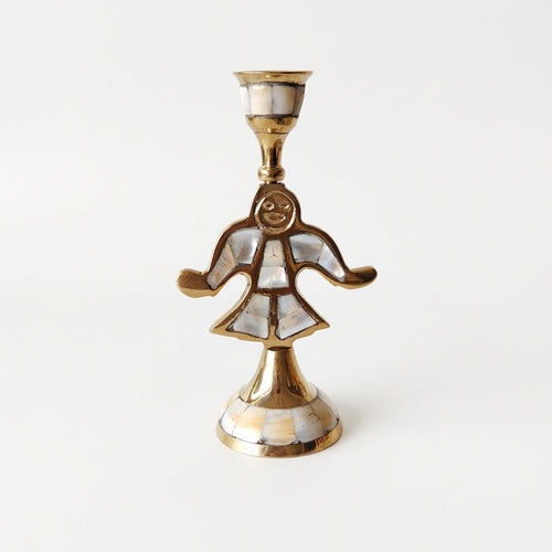 Brass Candle Holder, Retro Aesthetic for Home Decor & Business Gifts
